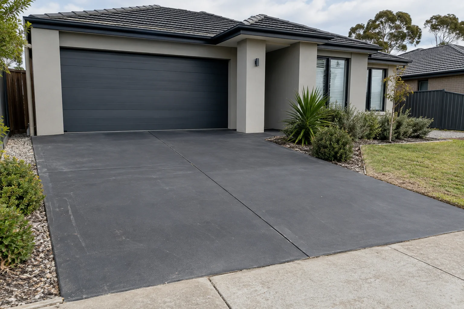 Finished coloured in a Geelong-style residential setting